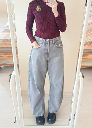 Трендовые джинсы barrel, бочка zara