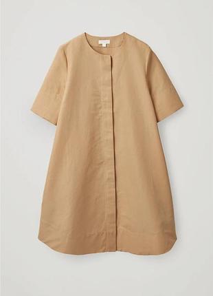 Нова.сукня з льону бавовни  cos linen cotton dress sand yellow оригінал.зі свіжих колекцій  size eur 44 l/x