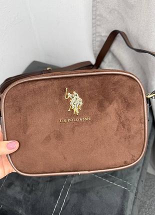 Сумка кросс-боди u.s. polo assn. цвет: chocolate