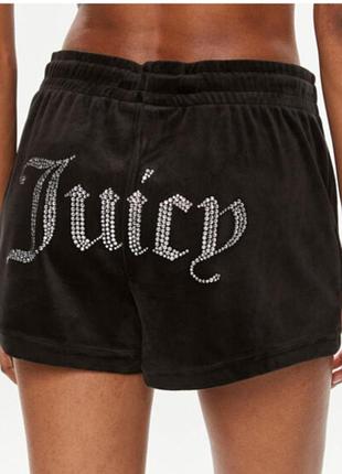 Женские велюровые шорты бренда juicy couture