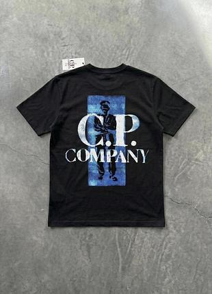 Футболка чоловіча c.p. company stencil print чорна