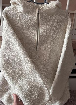 Флісова кофта h&m молочна 2