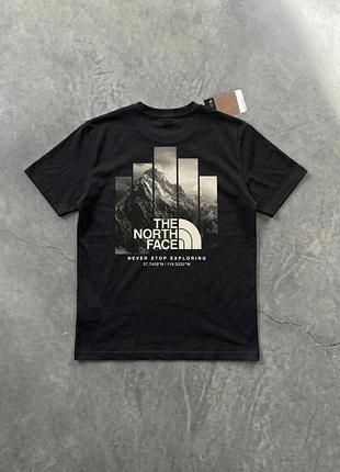 Футболка чоловіча the north face sliced mountain чорна