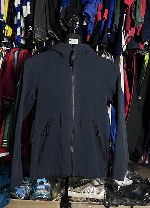 Спортивна кофта чоловіча nike tech fleece темно-синя розмір xs