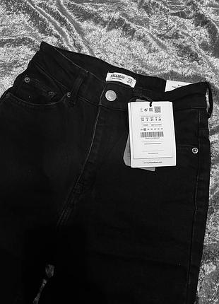 Джинси жіночі pull&bear прямі чорні розмір 34