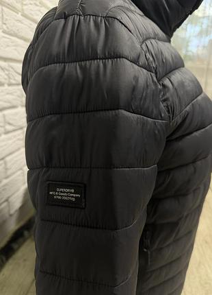 Куртка чоловіча superdry стьобана чорна 4