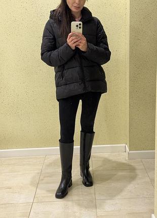Куртка жіноча zara зимова чорна, розмір xs