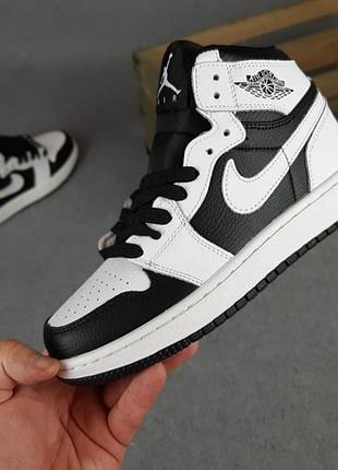 Стильні кросівки nike air jordan high (шкіра, розміри 41-45)