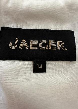 Белый льняной пиджак jaeger 5