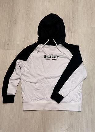 Худі чоловіче anti hero street wear, чорно-біле