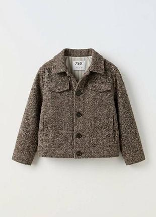 Детская куртка-пиджак (шекет) zara kids твид