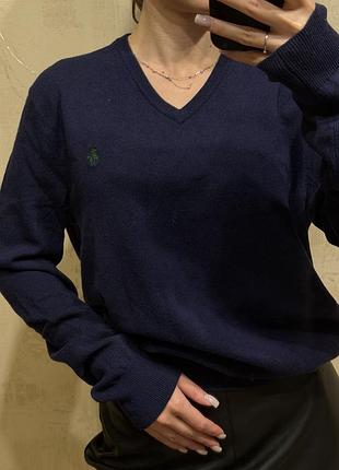 Синій вовняний джемпер polo ralph lauren