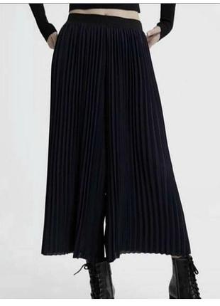 Плісеровані штани кюлоти zara