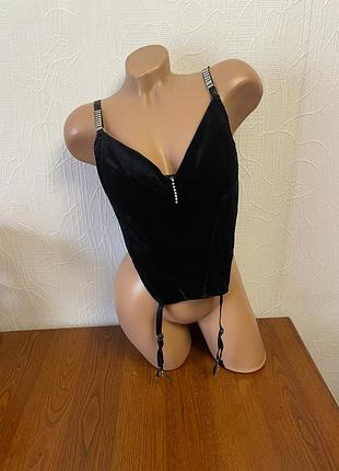 Гарний велюровий топ корсет ann summers