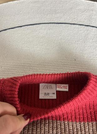 Светр в смужку zara 6