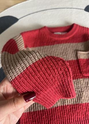 Светр в смужку zara 5