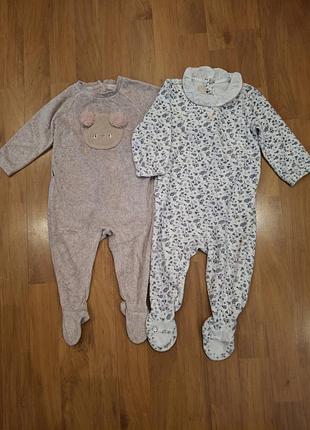 Велюрові сліпи чоловічки chicco 68 см