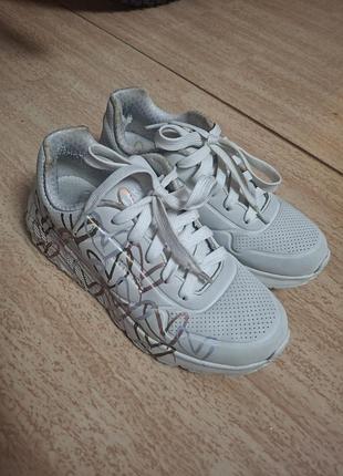 Кросівки skechers для дівчаток, білі, розмір 35