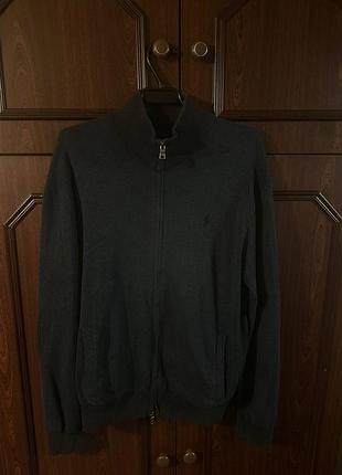 Кофта чоловіча polo ralph lauren pima cotton full-zip sweater чорна