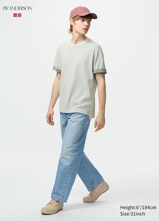 Джинси uniqlo+jw anderson блакитнi straight jeans