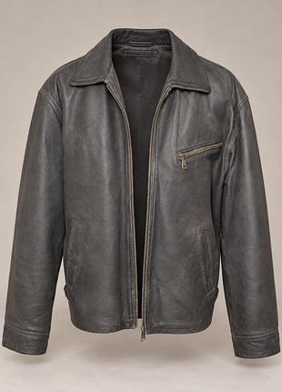 Чоловіча вінтажна шкіряна куртка real leather xxl