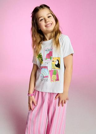 Укороченная футболка sinsay для девочки / oversize / 40611