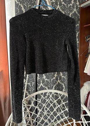 Светр жіночий pull&bear з блискітками чорний