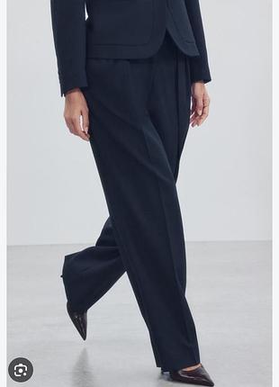 Черные брюки zara с шерстью
