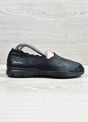 Женские черные мокасины skechers оригинал, размер 37.5 (memory foam)