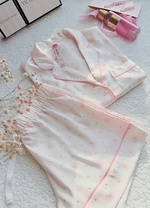 Піжама сатин з шортами victoria’s secret оригінал