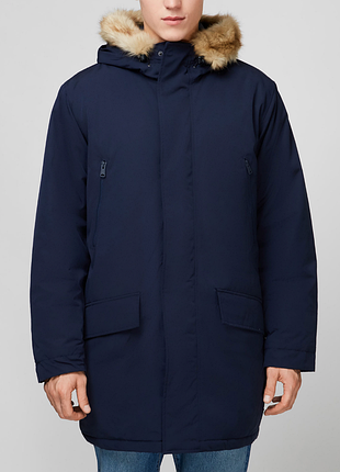 Куртка-парка чоловіча зимова levi's woodside синя l
