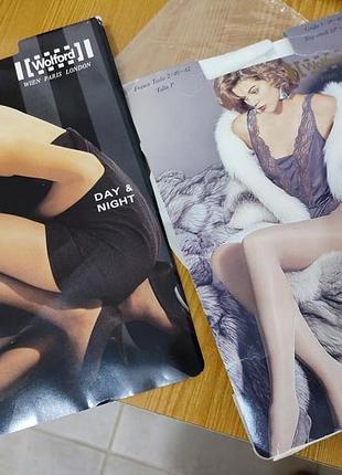 Нові вінтажні колготки преміум wolford day &amp; night 10 den / розмір 1 (small) білі австрійські