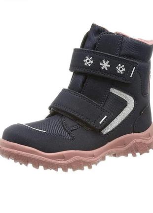 Черевики для дівчинки superfit husky gore-tex синьо-рожеві