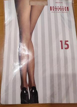 Нові матові преміум колготки wolford individual 15 den / розмір medium (m) австрія