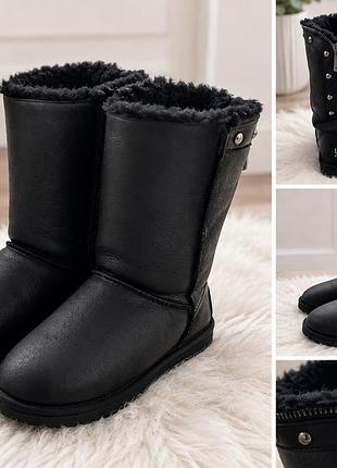 Ugg уги угу черные с заклепками на молнии идеальные теплые