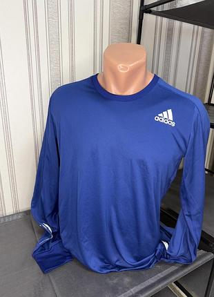 Лонгслів чоловічий спортивний adidas синій