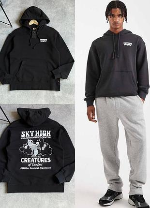 Levi’s relaxed fit hoody оригінал новий чоловічий худі кофта реглан толстовка світшот пайта балахон левіс левайс чорний осінній зимовий на осінь зиму