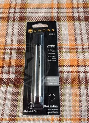 Стержни для шариковой ручки croos 8513-2 medium черные 2 шт