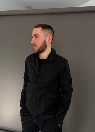 Куртка чоловіча stone island shadow project чорна котонова