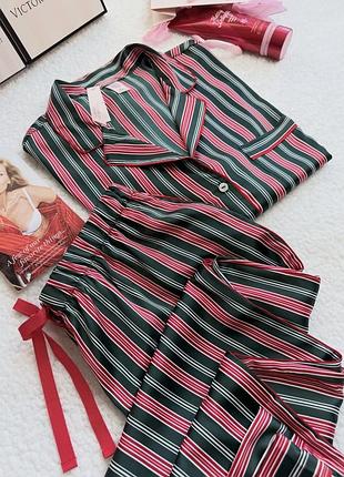 Піжама сатин зі штанами victoria’s secret оригінал