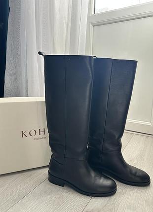 Чоботи жіночі kohani чорні до колін