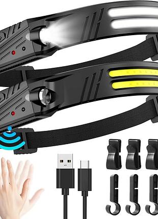 Налобный аккумуляторный led фонарь mliaimce l519, usb, лёгкий б/в