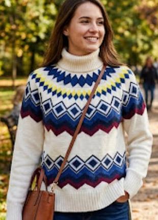Стильный теплый свитер с высоким горлом m&amp;s collection (marks &amp; spencer)