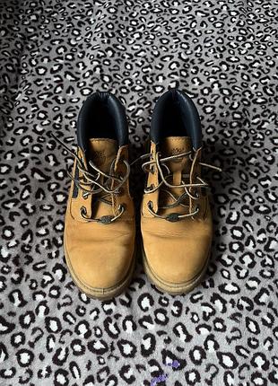 Timberland жіночі водонепроникні черевики рижий колір на шнурках