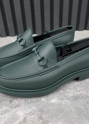 Gucci lacquerered horsebit loafers мужские лоферы туфли резиновые 42 eur