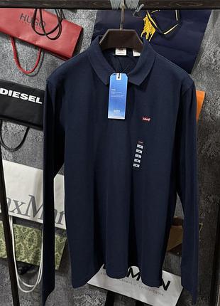 Кофта чоловіча поло levis san francisco standard fit longsleeve синій l m