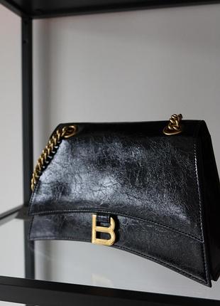 Сумка жіноча balenciaga hourglass чорна