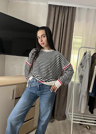 Джемпер жіночий oversized у смужку 4