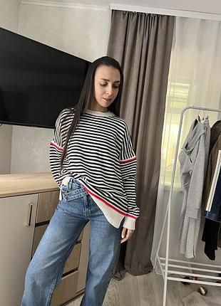 Джемпер жіночий oversized у смужку 3