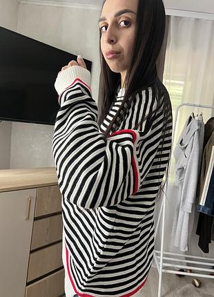 Джемпер жіночий oversized у смужку 2